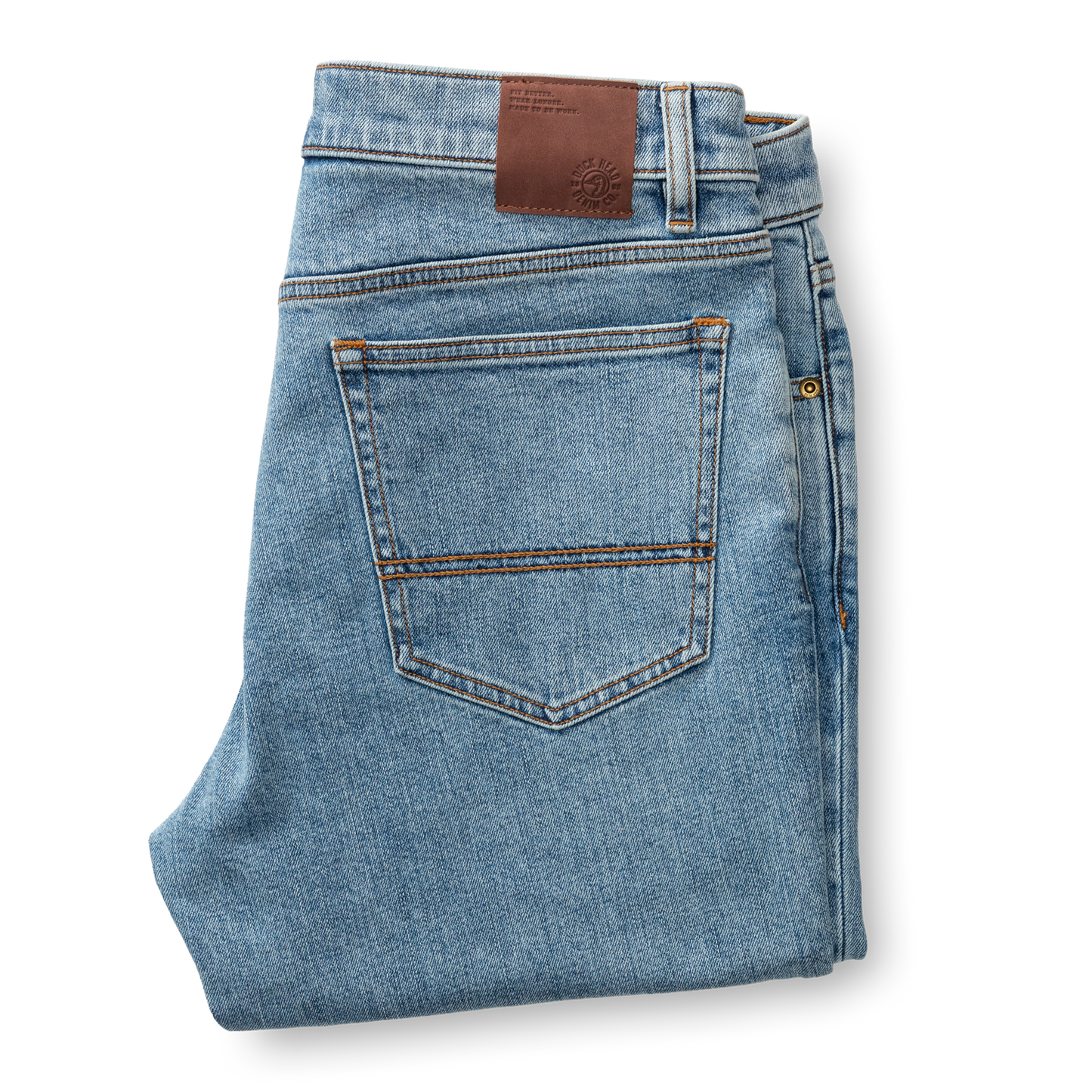 SLIM STRAIGHT FIT LIGHT WASH DENIM